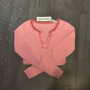 Urban Outfitters "Out From Under Go For Gold" seamless long sleeve top.